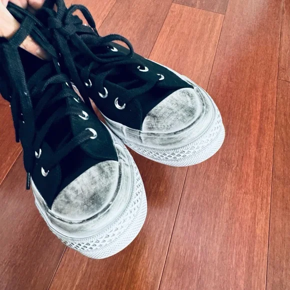 Converse Taylor All Star 70 High Top Sneaker Black and White with Studs US 5 - Picture 12 of 16